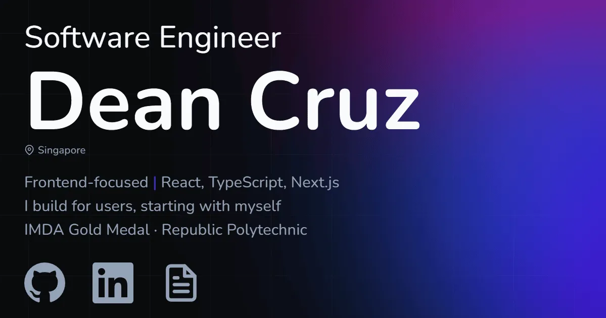 Dean Cruz - Software Engineer